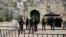 Israeli border police block the entrance to the Al-Aqsa compound in Jerusalem, March 12, 2019.