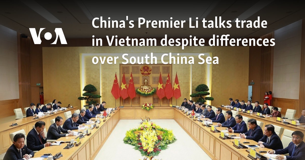 China's Premier Li talks trade in Vietnam despite differences over South China Sea 