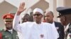 FILE - Nigeria President Muhammadu Buhari, waves after a meeting in Abuja, Nigeria, Jan. 9, 2017.