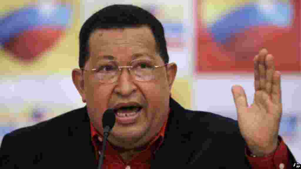 ທ່ານ Hugo Chavez ປະທານາທິບໍດີຂອງ Venezuela 