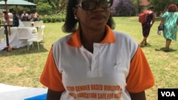 Zivai Makanda from the Zimbabwe Girls Legacy says high figures of children that got married this year made her organization think less about the 16-days of activism against gender-based violence which started on Friday, Harare, Zimbabwe, Nov. 2016. (S.Mho