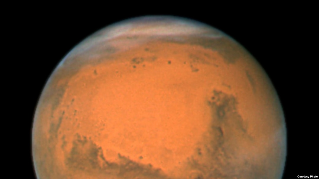 Gambar planet Mars yang diambil oleh Teleskop Antariksa Hubble dari jarak hanya 88 juta kilometer. (Foto: NASA)