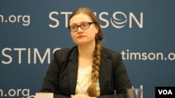 Courtney Weatherby is a Southeast Asia research analyst at the Stimson Center. (Hong Chenda/VOA Khmer)