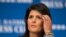 El discurso de la gobernadora Nkki Haley critica veladamente a los políticos de su partido.