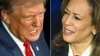 (FILES) (COMBO) This combination of pictures created on September 10, 2024 shows former US President and Republican presidential candidate Donald Trump (L) and US Vice President and Democratic presidential candidate Kamala Harris participating in a presid