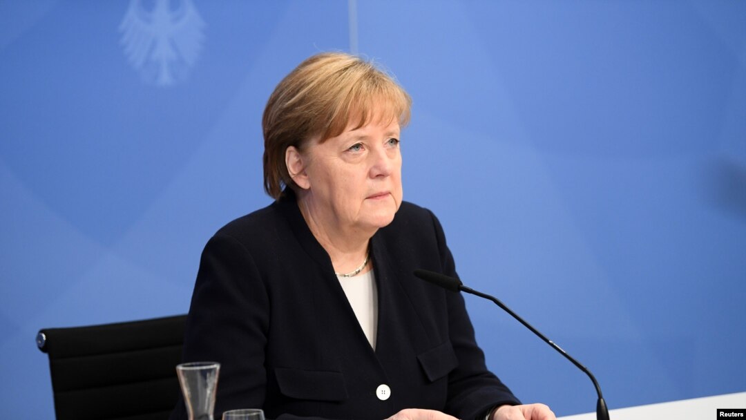 Kanselir Jerman Angela Merkel di Berlin, 5 Mei 2021. (REUTERS/Annegret Hilse)