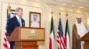 U.S. Secretary of State John Kerry (L) and Kuwait's Deputy Prime Minister and Minister of Foreign Affairs Sheikh Sabah Khalid Hamad al-Sabah speak to the media in Kuwait City, June 26, 2013.