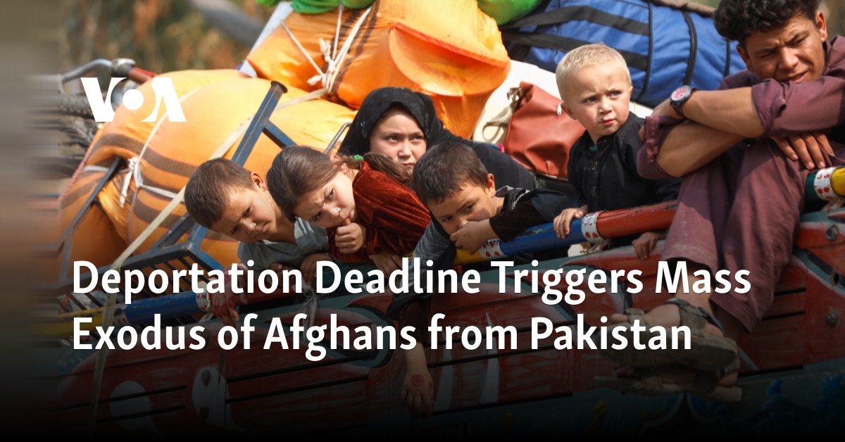 Deportation Deadline Triggers Exodus Of Afghans From Pakistan