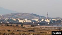 A general view shows Baath city, bordering the Israeli-occupied Golan Heights, Syria June 24, 2017.
