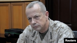 U.S. General John Allen giving an interview in Kabul, April 4, 2012.