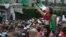 A protester chants slogans during a demonstration against Algeria's leadership, in Algiers, April 12, 2019.