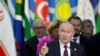 Presiden Rusia Vladimir Putin berpidato pada KTT BRICS di Kazan, Rusia, 23 Oktober 2024. (ALEXANDER NEMENOV/Pool via REUTERS)