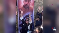 گوشه‌ای از مراسم چهلم حمید مهدوی، آتش‌نشان مشهدی که «قهرمان ملی» شد
