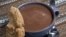A cup of hot cocoa is seen on a table in Concord, New Hampshire.