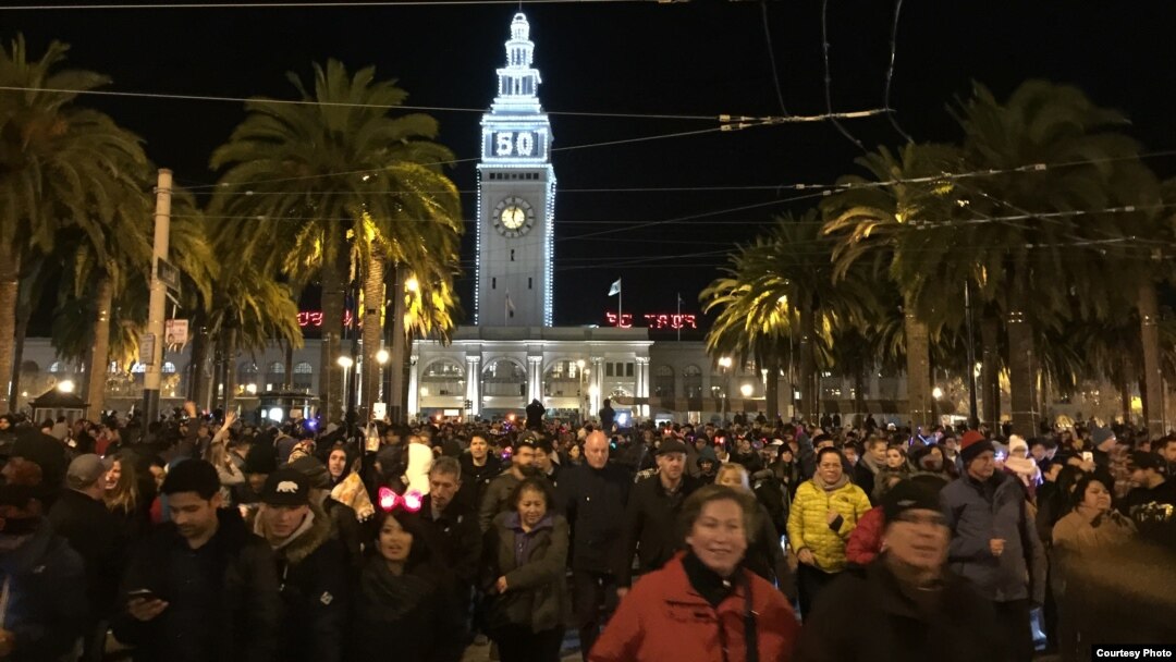 Đêm giao thừa ở San Francisco (ảnh Bùi Văn Phú)