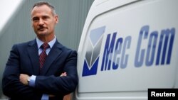 Richard Bunce, managing director of Mec Com Ltd, poses for a photograph at their factory near Stafford, central England, Dec. 15, 2016.