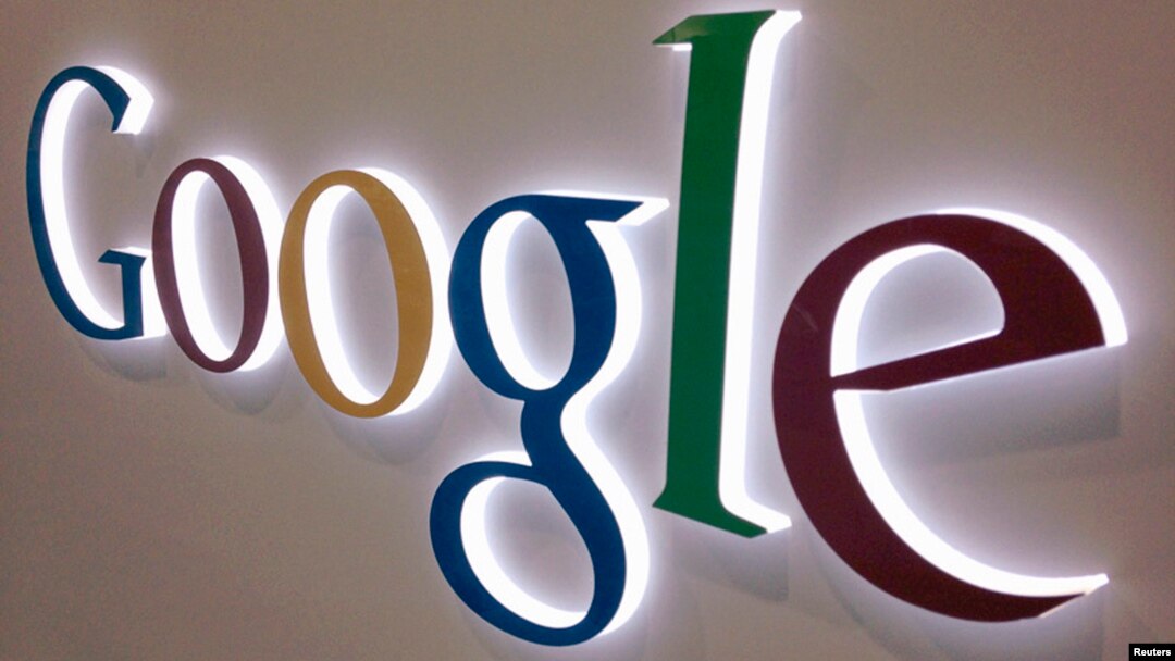 A Google sign is seen at a Best Buy electronics store in Encinitas, California, Apr. 11, 2013.