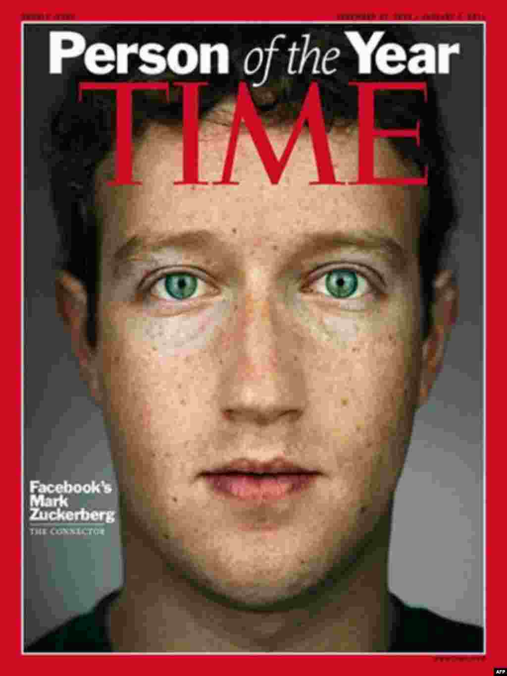 Mark Zuckerberg, founder and CEO of The Facebook social networking site that has more than half a billion users, was named Time magazine's 2010 Person of the Year on December 15. Time defines the Person of the Year as the person who, for better or for wor