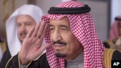 FILE - Crown Prince Salman gestures during a session at the Shura Council. 