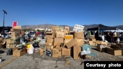 Tempat penampungan donasi untuk korban kebakaran di Los Angeles (dok: Indonesian Women Alliance)