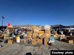 Tempat penampungan donasi untuk korban kebakaran di Los Angeles (dok: Indonesian Women Alliance)