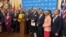 Дипломати із 51 країни світу перед засіданням Ради Безпеки ООН підписали спільну декларацію щодо російсько-української війни, 23 вересня 2026. Фото Голосу Америки