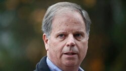 FILE - In this Dec. 4, 2017, file photo, then-Democratic senatorial candidate Doug Jones speaks at a news conference in Dolomite, Ala. Jones, the first Alabama Democrat elected to the Senate in a quarter century, is one of two new members who will take th