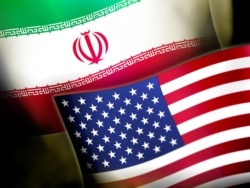 미국의 성조기와 이란 국기. (그래픽)