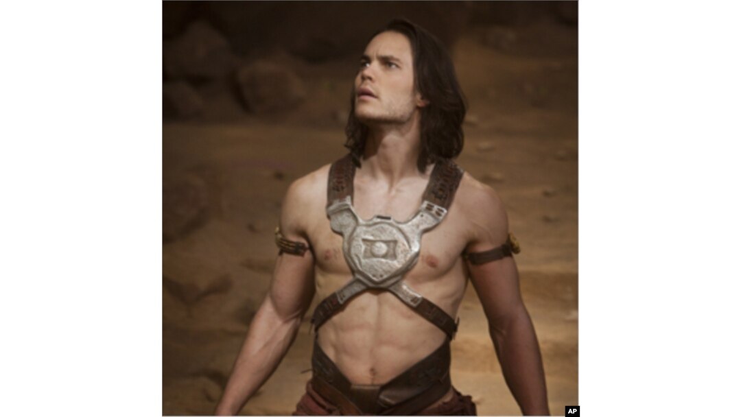 Taylor Kitsch, as "John Carter," spends a great deal of the film wearing barely-there outfits.