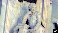 Monumen William Shakespeare di Westminster Abbey in London.