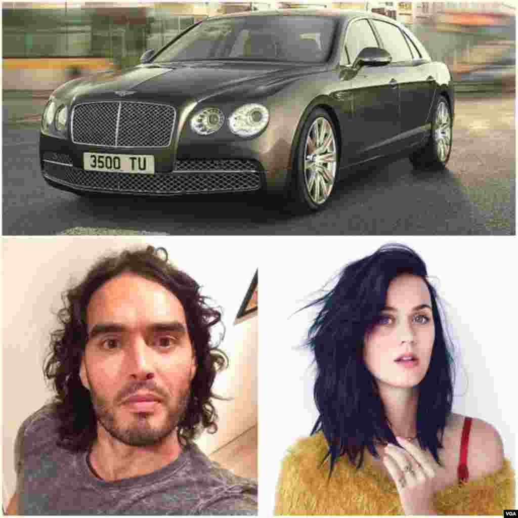 Katy Perry, quando ainda era casada com Russel Brand, deu ao marido um autocarro da marca Bentley no valor de 340 mil dólares.