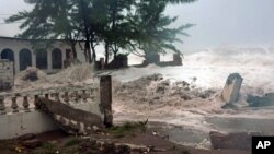 “桑迪”颶風星期三在牙買加登陸