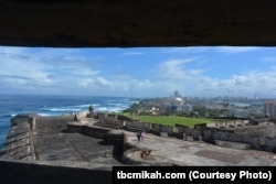 The massive Castillo San Felipe del Morro fort, built in the 1500s, was designed to defend the Spanish colonial port city of San Juan from seaborne enemies. Today, it overlooks modern San Juan.