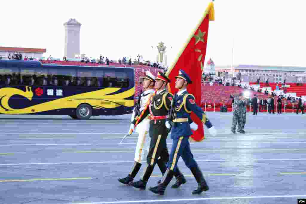 9月3日，北京举行盛大抗战阅兵（美国之音东方拍摄）