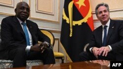 (FILE) U.S. Secretary of State Antony Blinken meets with Angolan Foreign Minister Tete António.