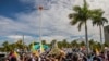 ARCHIVO - Fieles participan en una procesión hacia la Catedral de Managua, Nicaragua, el sábado 13 de agosto de 2022.