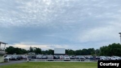 Haar’s Drive-In Theatre parking lot as customers wait for movie to begin. (Photo courtesy Haar's Drive In Theater) 