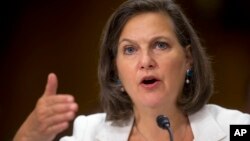 FILE - Assistant Secretary of State Victoria Nuland in Washington. 