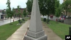 Statues on Watertown, New York's town square speak of honor, country, and wars fought in the past