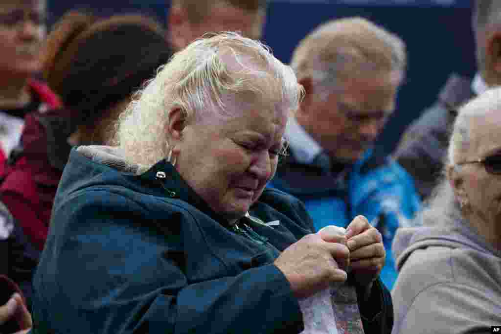 Family members of Flight 93 observe the September 11th Flight 93 Memorial&nbsp; in Shanksville, Pennsylvania, Sept. 11, 2018.