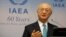 International Atomic Energy Agency Director General Yukiya Amano addresses a news conference after a board of governors meeting at the IAEA headquarters in Vienna, Austria, March 6, 2017.
