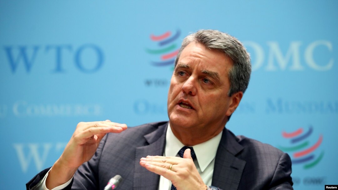Direktur Jenderal Organisasi Perdagangan Dunia (World Trade Organization/WTO) Roberto Azevedo dalam konferensi pers setelah pertemuan di Jenewa, Swiss, 10 Desember 2019. (Foto: Reuters) 