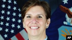 This undated U.S. Air Force photo shows Gen. Lori Robinson, the new commander of the North American Aerospace Defense Command (NORAD), and U.S. Northern Command at Peterson Air Force Base, Colo.