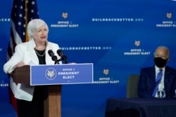 Janet Yellen, secretaria del Tesoro de EE.UU., en una aparición pública en Delaware, el 1 de diciembre de 2020.
