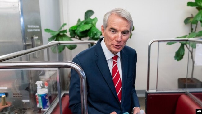 El senador republicano por Ohio Rob Portman dijo que espera suficiente apoyo de su partido en el Senado para la nueva ayuda a Ucrania. FOTO ARCHIVO 30 de julio de 2021.