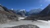A view of the Imja glacial lake controlled exit channel in the Everest region of the Solukhumbu district, 140 km northeast of Kathmandu, Nov. 22, 2018. Nepal's Imja glacial lake would be a miracle to behold, were it not a portent of catastrophic floods.