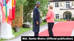 Shugaban Najeriya Muhammadu Buhari, da Angela Markel shugabar gwamnatin Jamus. 