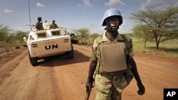 Un soldat de l'UNMIS à Abyei