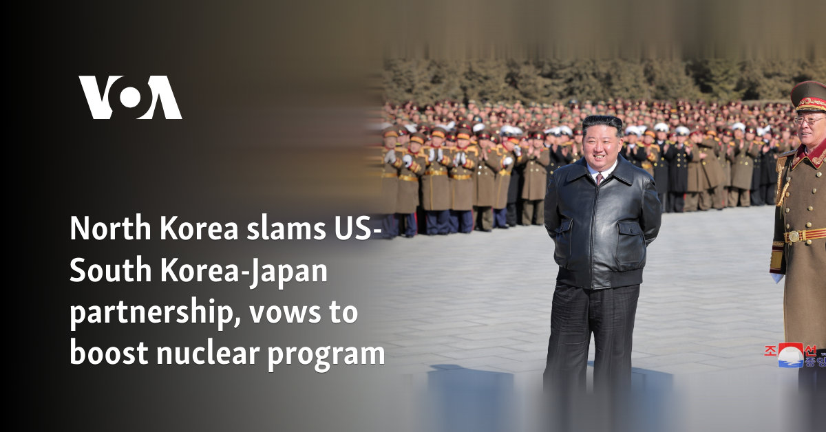 North Korea slams US-South Korea-Japan partnership, vows to boost nuclear program