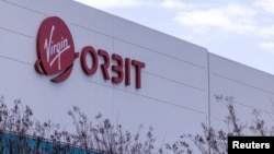 The Virgin Orbit building is seen after the company paused operations last week, in Long Beach, California, March 22, 2023. 